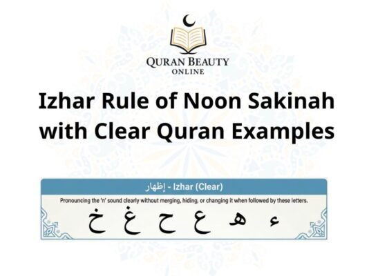 Izhar Noon Sakinah in Tajweed | Clear Quran Recitation
