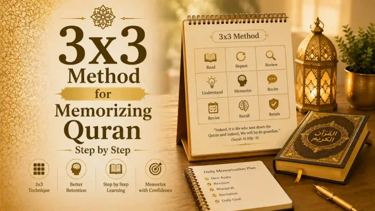 3x3 method for memorizing quran