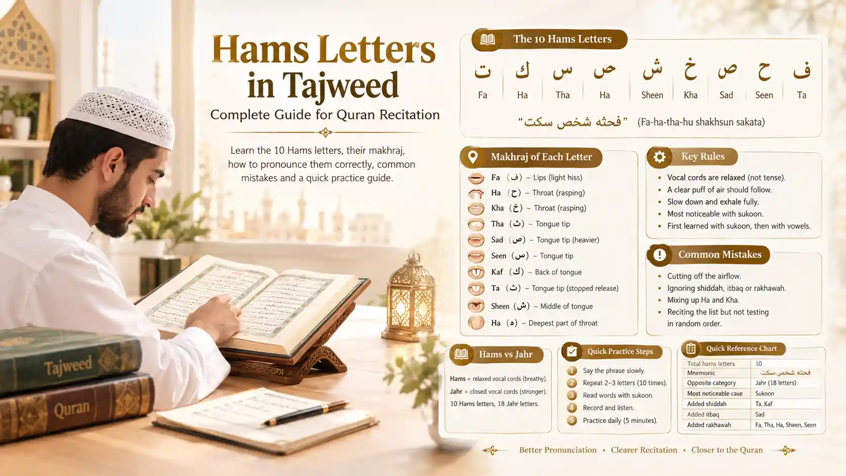 Hams Letters in Tajweed
