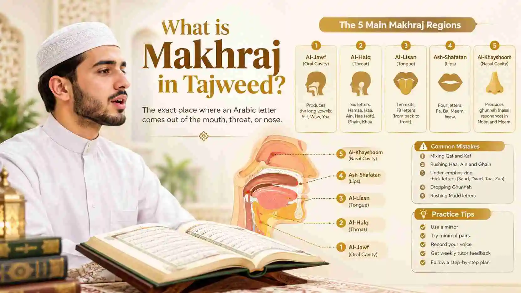 What is Makhraj in Tajweed